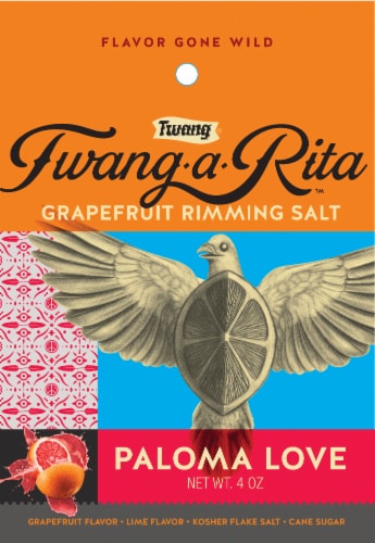 Twang-A-Rita Paloma Love Grapefruit Rimming Salt Perspective: front