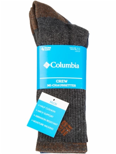 Columbia Men s Crew Socks 4 Pack Assorted 10 13 Smith s Food and Drug