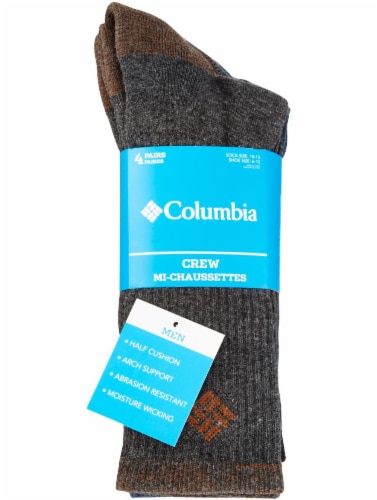 Columbia Mens 6-Pr. Athletic No-Show Half Cushion Socks Set