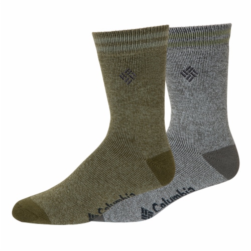 Columbia Men's Medium Weight Fleece Interior Thermal Crew Socks Perspective: front