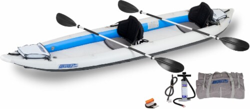 New Sea Eagle 465FTK_P2 FastTrack Inflatable Kayak Pro 2 Person Package Perspective: front