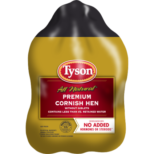 Tyson All Natural* Frozen Premium Whole Cornish Hen Perspective: front