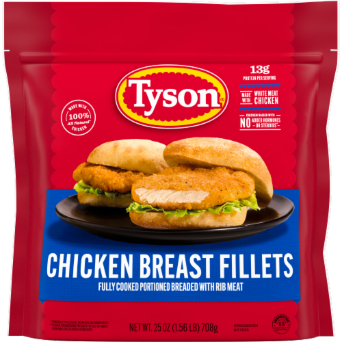 Tyson Portioned Chicken Breast Fillets (Frozen) Perspective: front