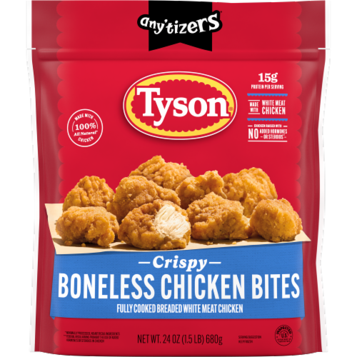 Tyson Any’tizers Frozen Crispy Boneless Chicken Bites Perspective: front
