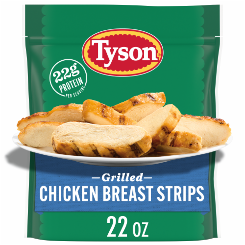 Tyson Frozen Grilled Chicken Breast Strips Perspective: front