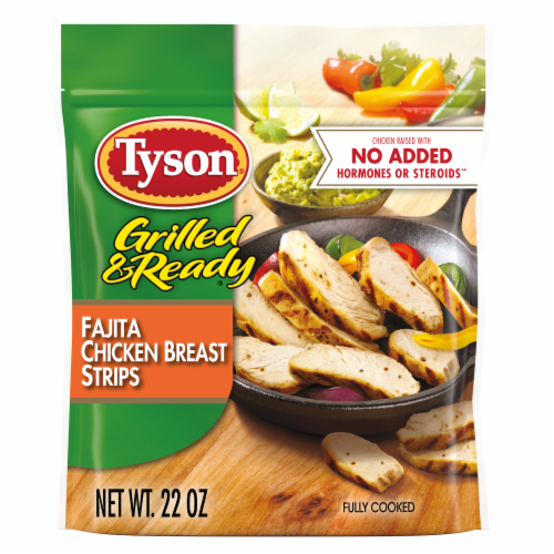 Tyson® Grilled & Ready® Fully Cooked Frozen Fajita Chicken Breast Strips Perspective: front