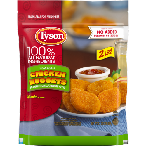Tyson® Fully Cooked Chicken Nuggets Perspective: front