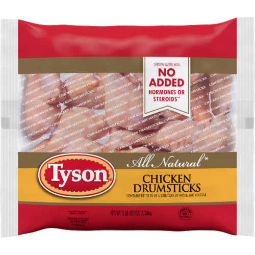 Tyson All Natural Fresh Chicken Drumsticks Perspective: front