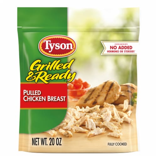 Tyson Frozen Pulled Chicken Breast Perspective: front