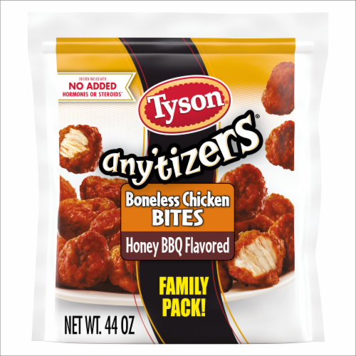 Tyson® Any'tizers® Honey BBQ Flavored Boneless Chicken Bites Family Pack Perspective: front