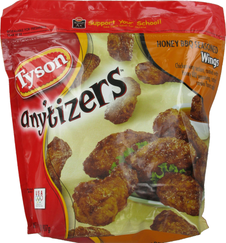 Tyson Any'tizer Honey BBQ Chicken Wings Perspective: front