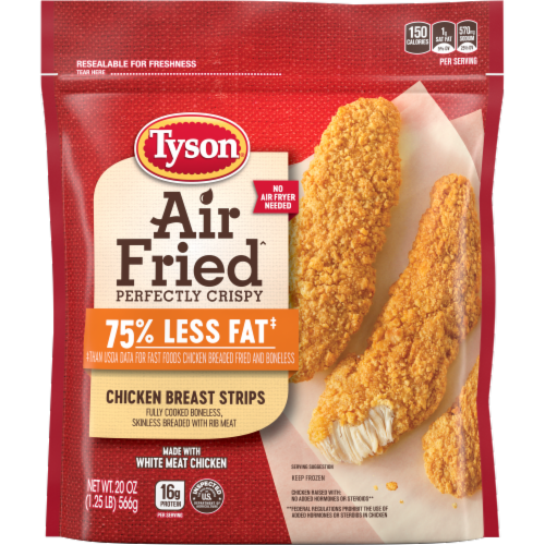 Tyson Air Fried Frozen Fully Cooked Crispy Chicken Breast Strips