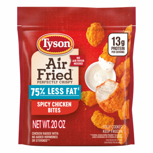 Tyson® Air Fried Frozen Fully Cooked Crispy Spicy Chicken Bites Perspective: front