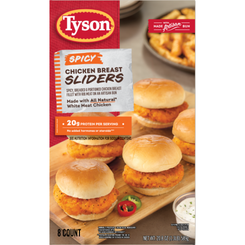 Tyson Spicy Chicken Breast Sliders Perspective: front