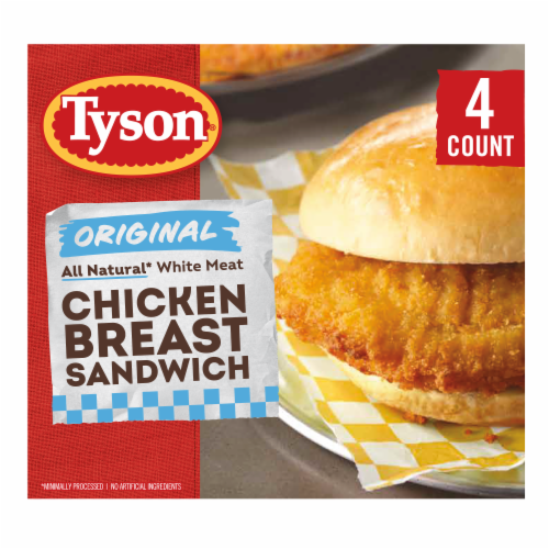 Tyson Frozen Original Chicken Breast Sandwich Perspective: front