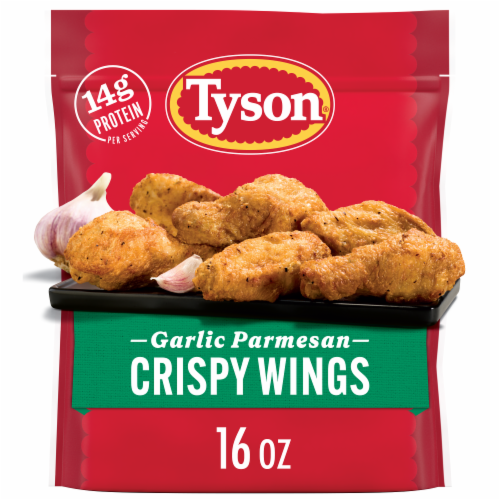 Tyson Restaurant Style Garlic Parmesan Crispy Wings Perspective: front