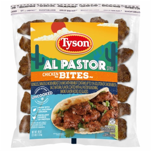 Tyson® Uncooked Al Pastor Style Frozen Chicken Chunks Perspective: front