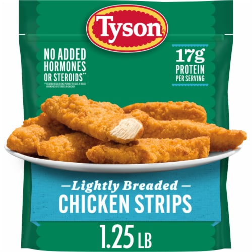 Tyson Frozen Lightly Breaded Chicken Strips Perspective: front