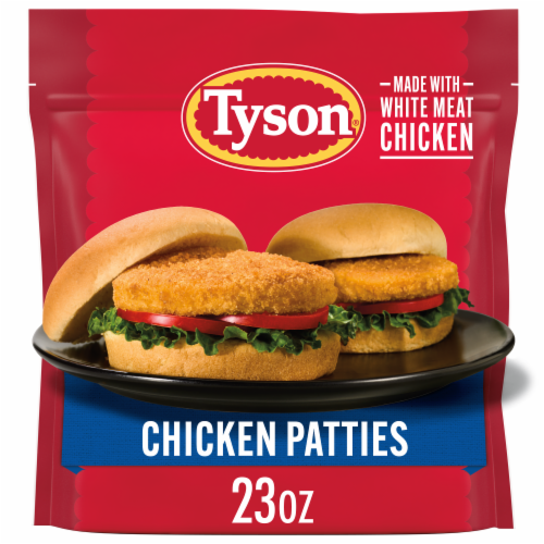 Tyson Frozen Chicken Patties Perspective: front