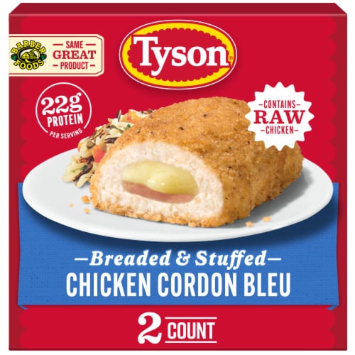 Tyson Frozen Stuffed Chicken Breasts Cordon Bleu Perspective: front