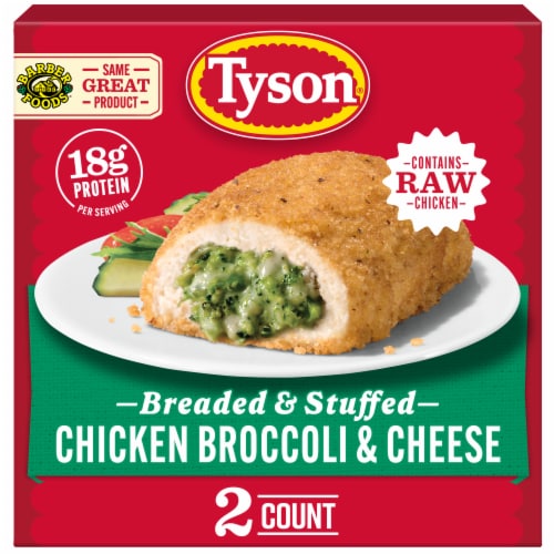 Tyson Frozen Stuffed Chicken Breasts Broccoli Cheese Perspective: front