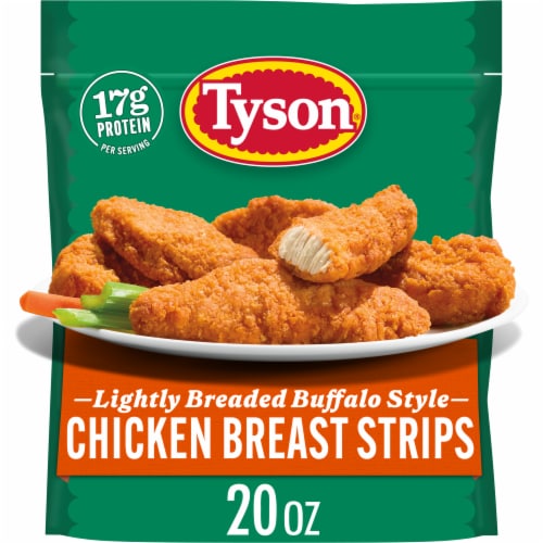 Tyson Frozen Lightly Breaded Buffalo Style Chicken Strips Perspective: front