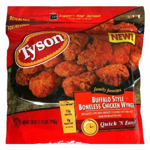 Tyson Buffalo Style Boneless Chicken Wings Perspective: front