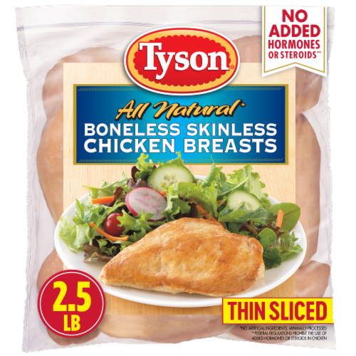 Tyson® All Natural™ Boneless Skinless Chicken Breasts Perspective: front