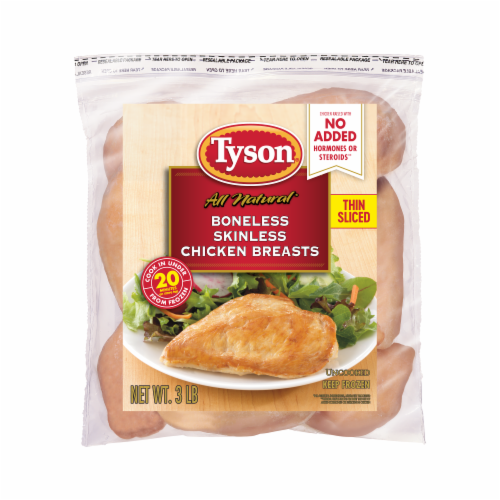 Tyson® All Natural Boneless Skinless Chicken Breasts Perspective: front