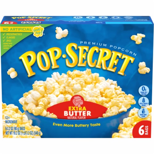 Pop Secret® Extra Butter Microwave Popcorn Perspective: front