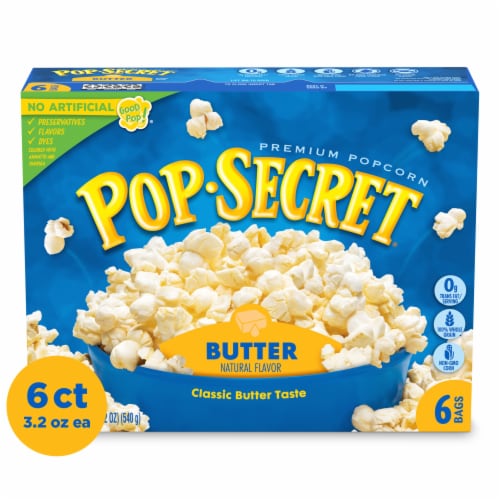 Antagonisme afstemning Distrahere Pop Secret Butter Popcorn Bags, 6 ct / 3.2 oz - Dillons Food Stores