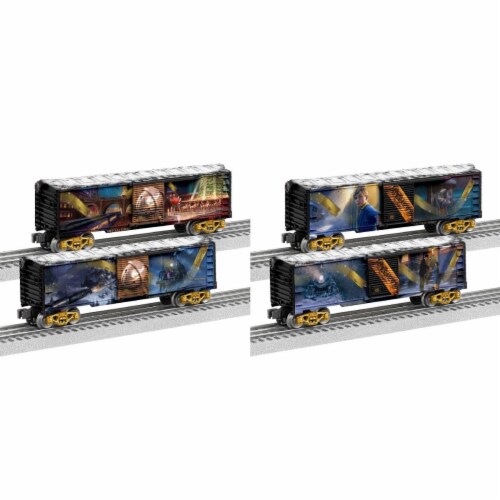 Lionel LNL83645 Polar Express Boxcar Model Train - Pack of 2 Perspective: front