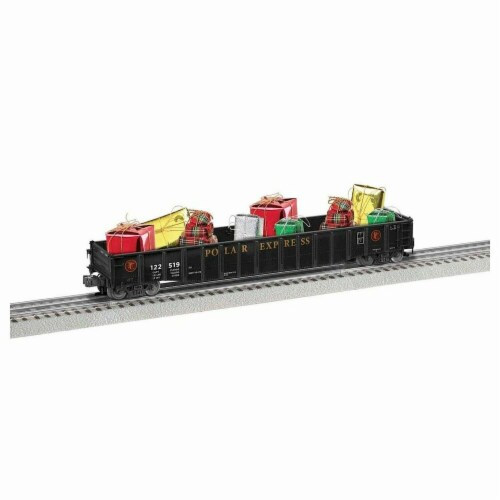 Lionel LNL1926370 52 ft. O Gondola Polar Express Model Train with Presents Perspective: front