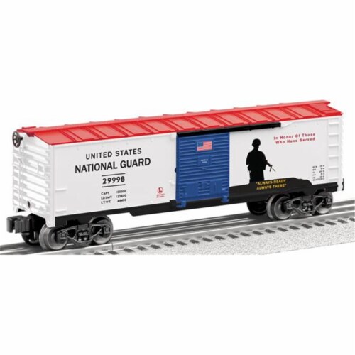 Lionel Us Made National Guard Boxcar Perspective: front