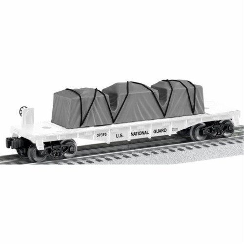 Lionel Us Made National Guard Flatcar Perspective: front
