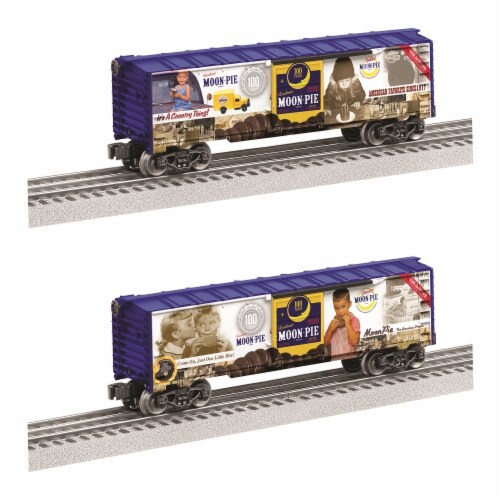 Lionel LIO83796 10.5 in. 100th Anniversary Moon Pie Boxcar Perspective: front