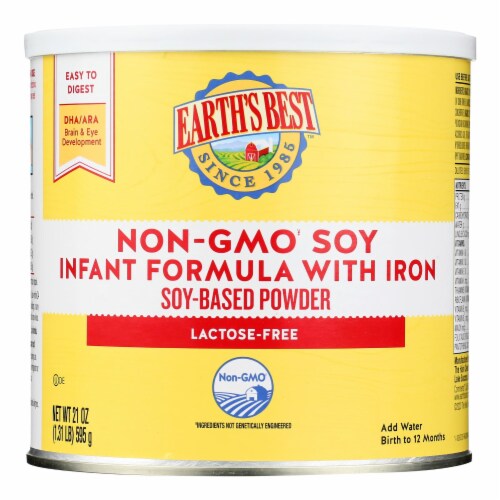 Earth's Best™ Non-GMO Soy with Iron Soy-Based Powder Infant Formula Perspective: front