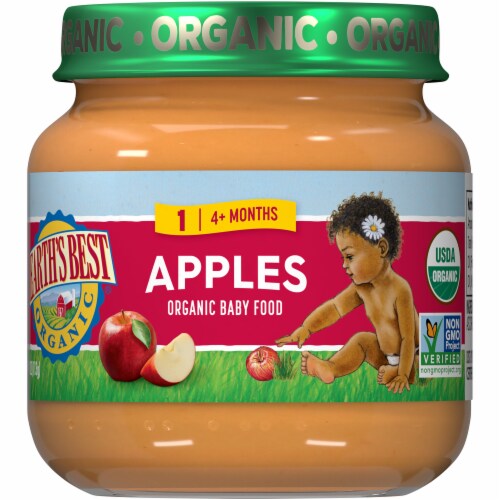 Earth's Best Organic® Apples Stage 2 Baby Food Perspective: front