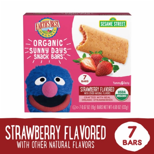 Earth's Best Organic Sunny Days Snack Bars, 2+ Years Up, Strawberry & Other Natural Flavors Perspective: front