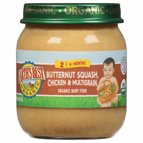 Earth's Best Organic® Butternut Squash Chicken & Multigrain Baby Food Perspective: front