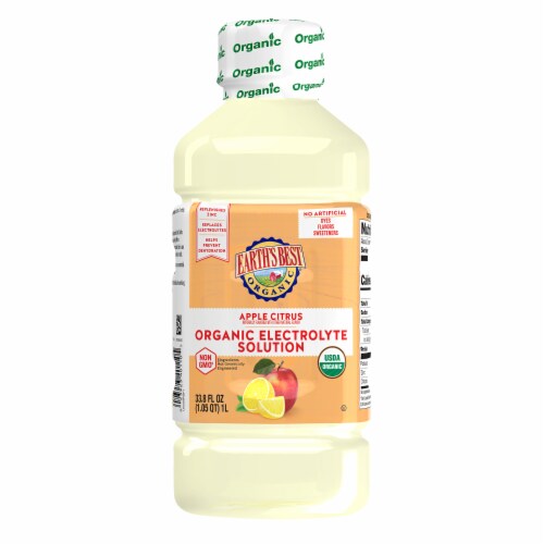 Earth's Best Organic Electrolyte Solution Apple Orange with Zinc Perspective: front