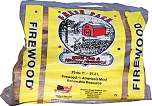 Fresh Pack Mountain Wood Firewood - 0.75 Cubic Feet Perspective: front