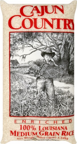 Cajun Country Enriched 100% Louisiana Medium Grain Rice Perspective: front