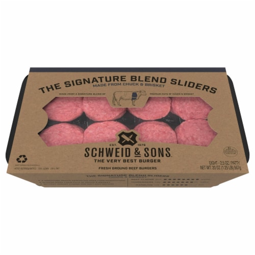 Schweid & Sons Retail Fresh The Signature Series Chuck Brisket Patty Perspective: front