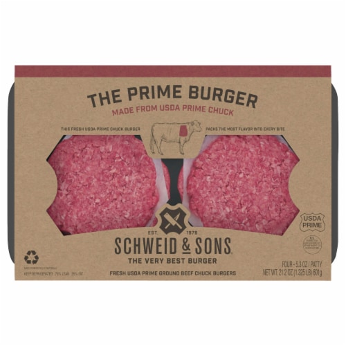 Schweid & Sons® The Prime Burger Patties Perspective: front