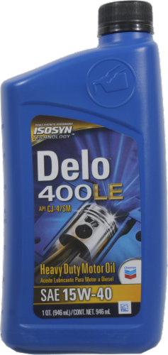 Chevron Delo 400LE 15W-40 SAE Heavy Duty Motor Oil Perspective: front