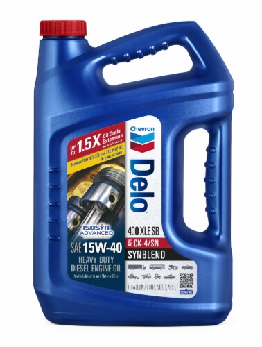 Chevron Delo® 400 LE 15W-40 SAE Heavy Duty Diesel Engine Oil Perspective: front