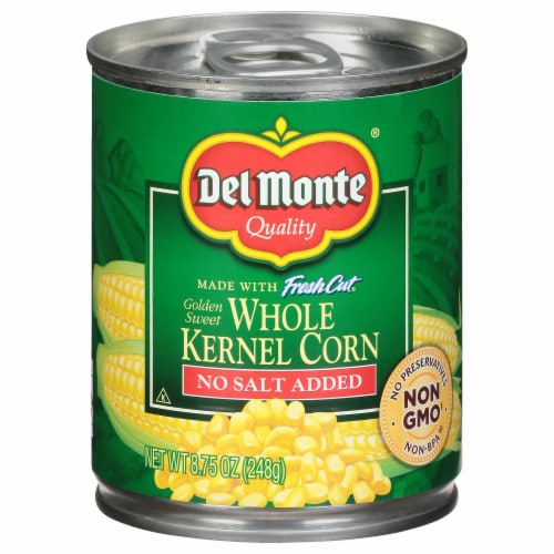 Del Monte® No Salt Added Golden Sweet Whole Kernel Corn Perspective: front