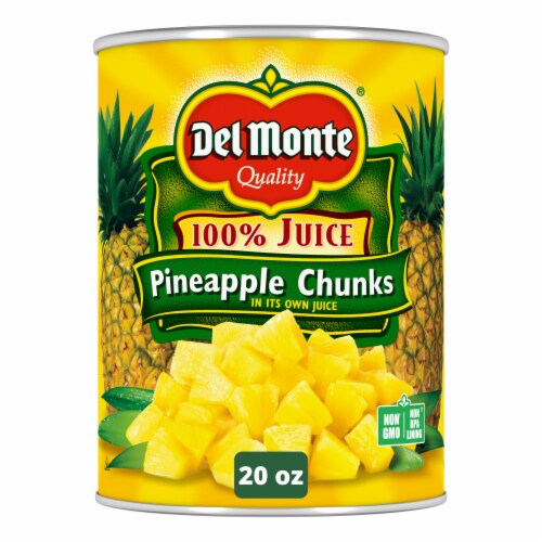 Del Monte® Pineapple Chunks in 100% Juice Perspective: front