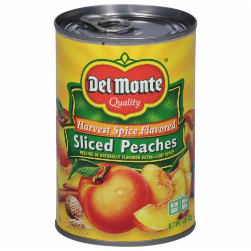 Del Monte® Harvest Spice Sliced Peaches in Light Syrup Perspective: front